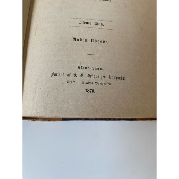 1870 Antique XI-XII Samlede Skrifter by Carl Bernhard Hardcover Danish Book - Picture 9 of 10
